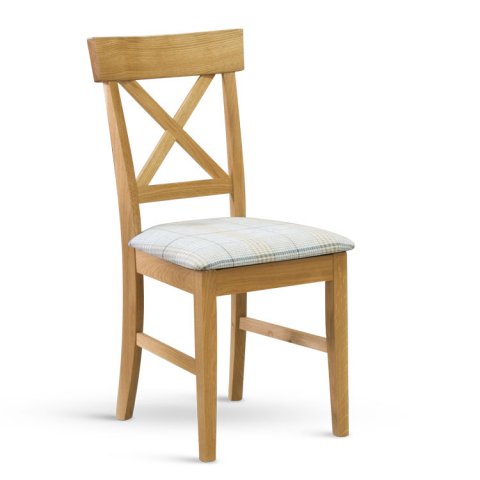Dřevěná židle OAK, čalouněný sedák