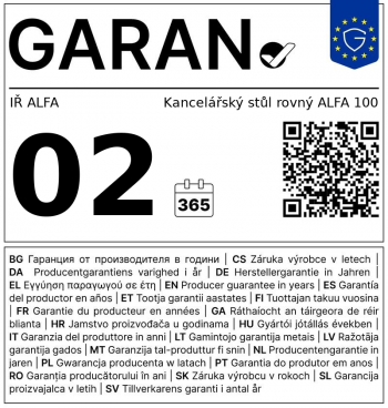 Kancelářský stůl rovný ALFA 100