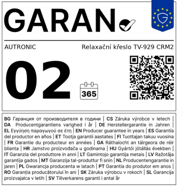 Relaxační křeslo TV-929 CRM2