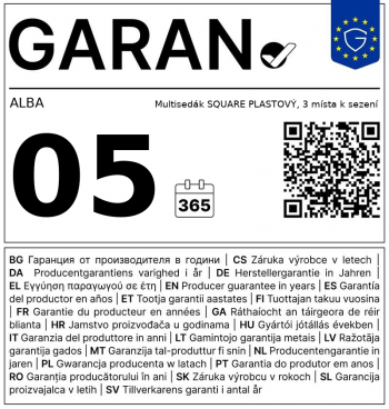 Multisedák SQUARE PLASTOVÝ, 3 místa k sezení