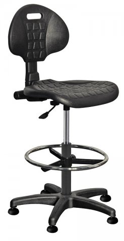 Dílenská židle s opěrkou pro nohy IG005