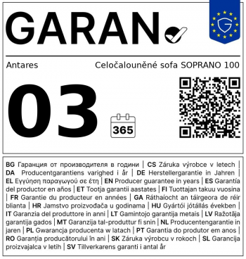 Celočalouněné sofa SOPRANO 100